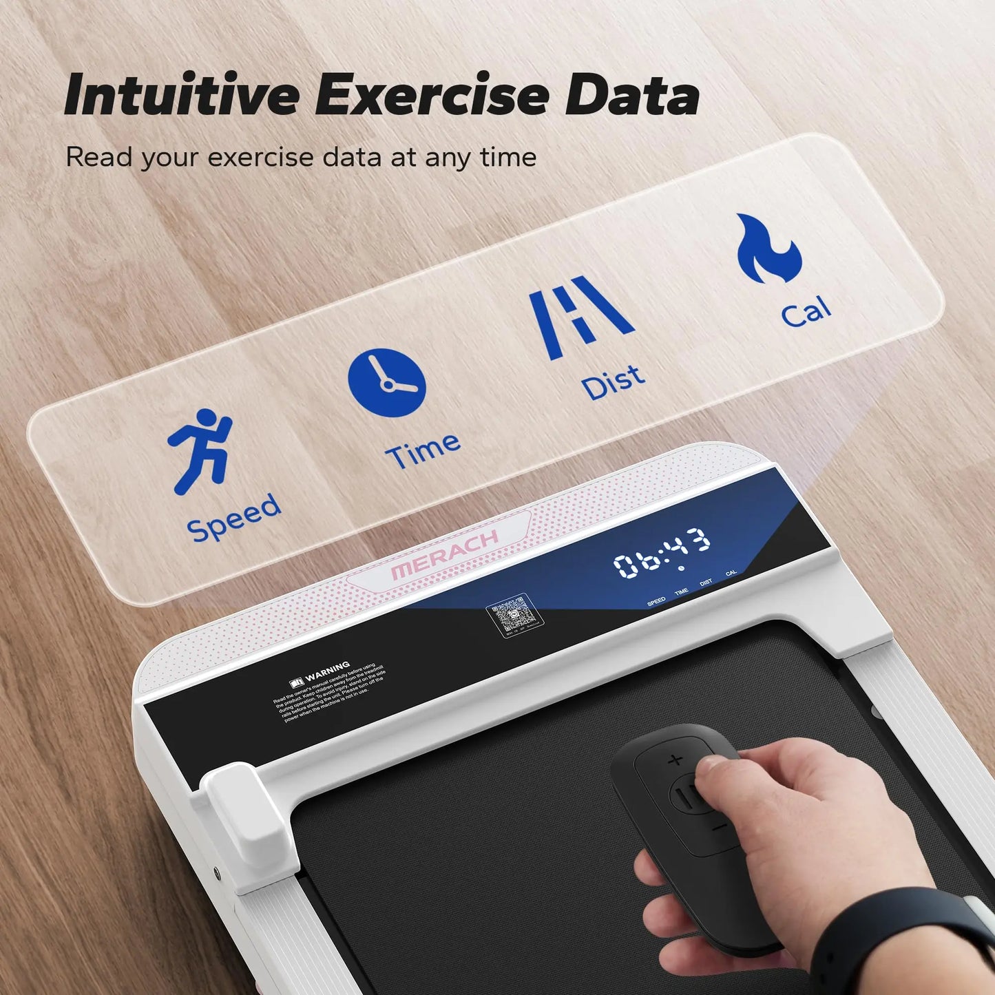 MERACH Walking Pad Small Treadmill for Home Office 2in1