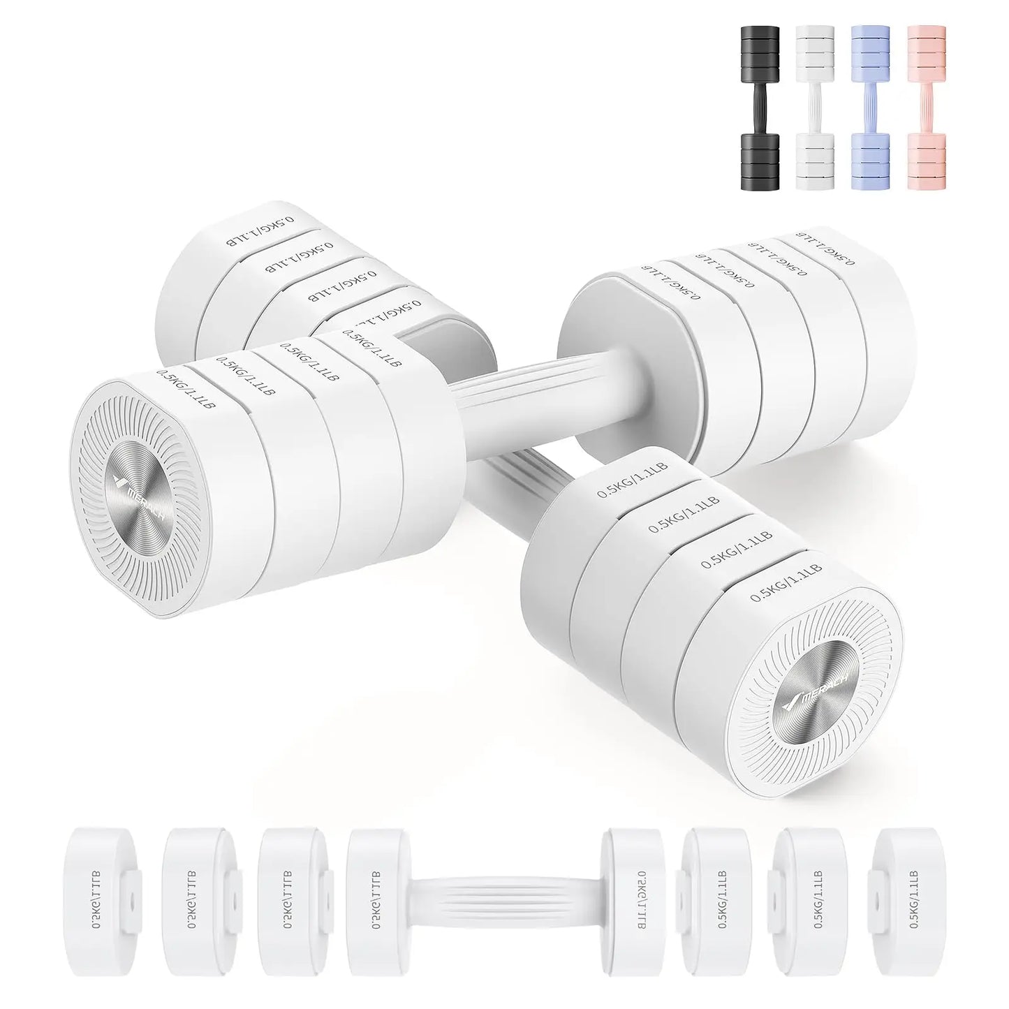 MERACH Adjustable Dumbbell Set of 2, 4 in 1 Hand Weights