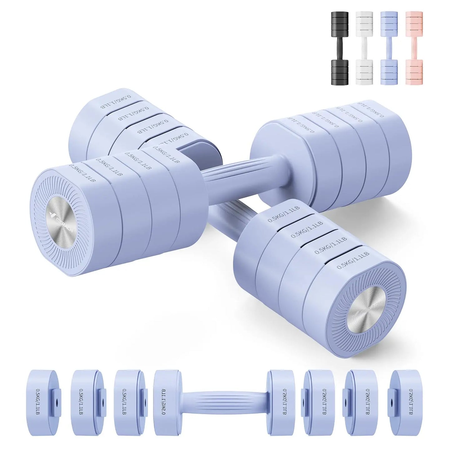 MERACH Adjustable Dumbbell Set of 2, 4 in 1 Hand Weights