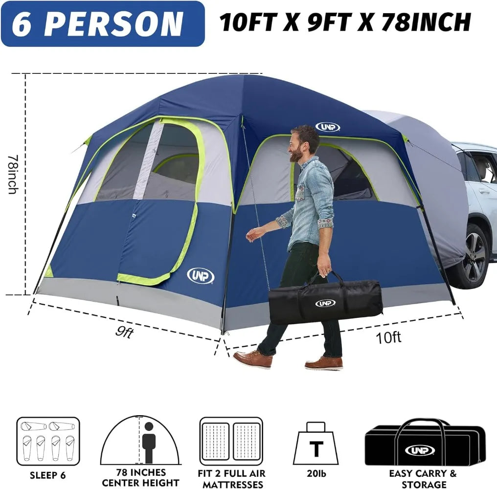 SUV Tent for Camping 6-Person Car Camping Tent Tailgate