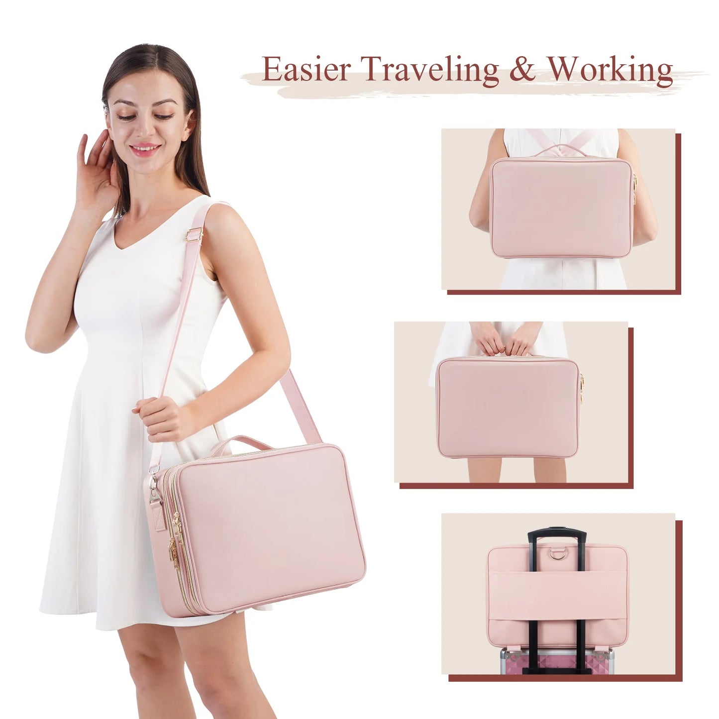 Professional Makeup Bag Extra Large Cosmetic Train Case