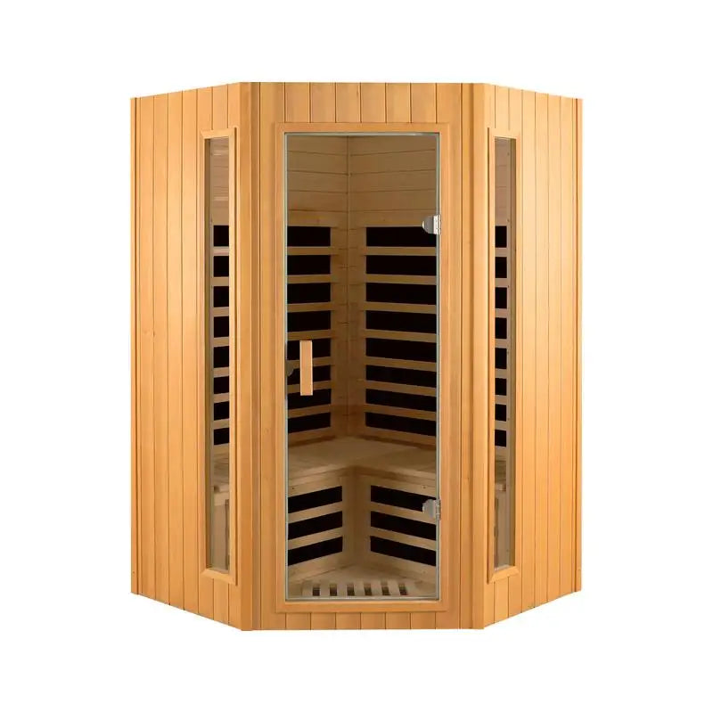 Feature Two Person Hemlock Indoor Far Infrared Sauna