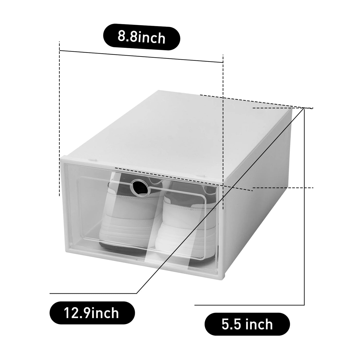 20PCS Stack Foldable Plastic Shoe Storage Cabinet Boxes Shoe Rack Shelf Tower Stand Flip Shoe Box Set Home Organizer