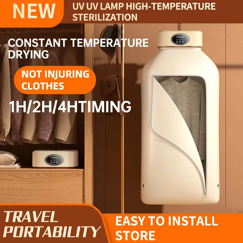 Folded Electric Clothes Dryer Portable Travel Warm Air Dryer