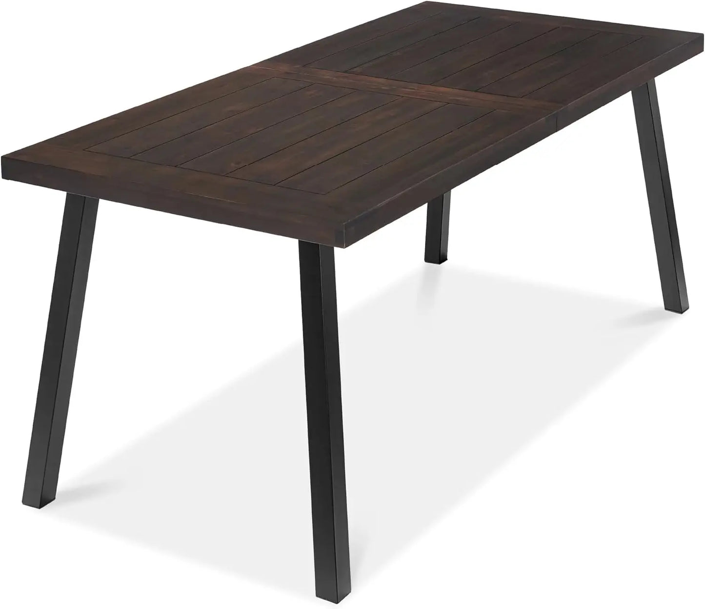 6-Person Indoor Outdoor Acacia Wood Dining Table Set