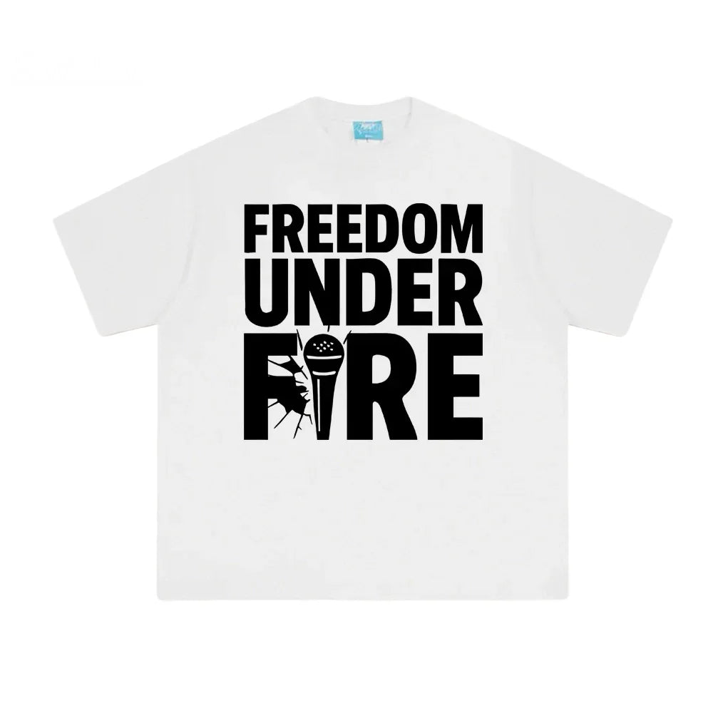 Freedom Under Fire Tee American Charlie Kirk Cotton Shirt