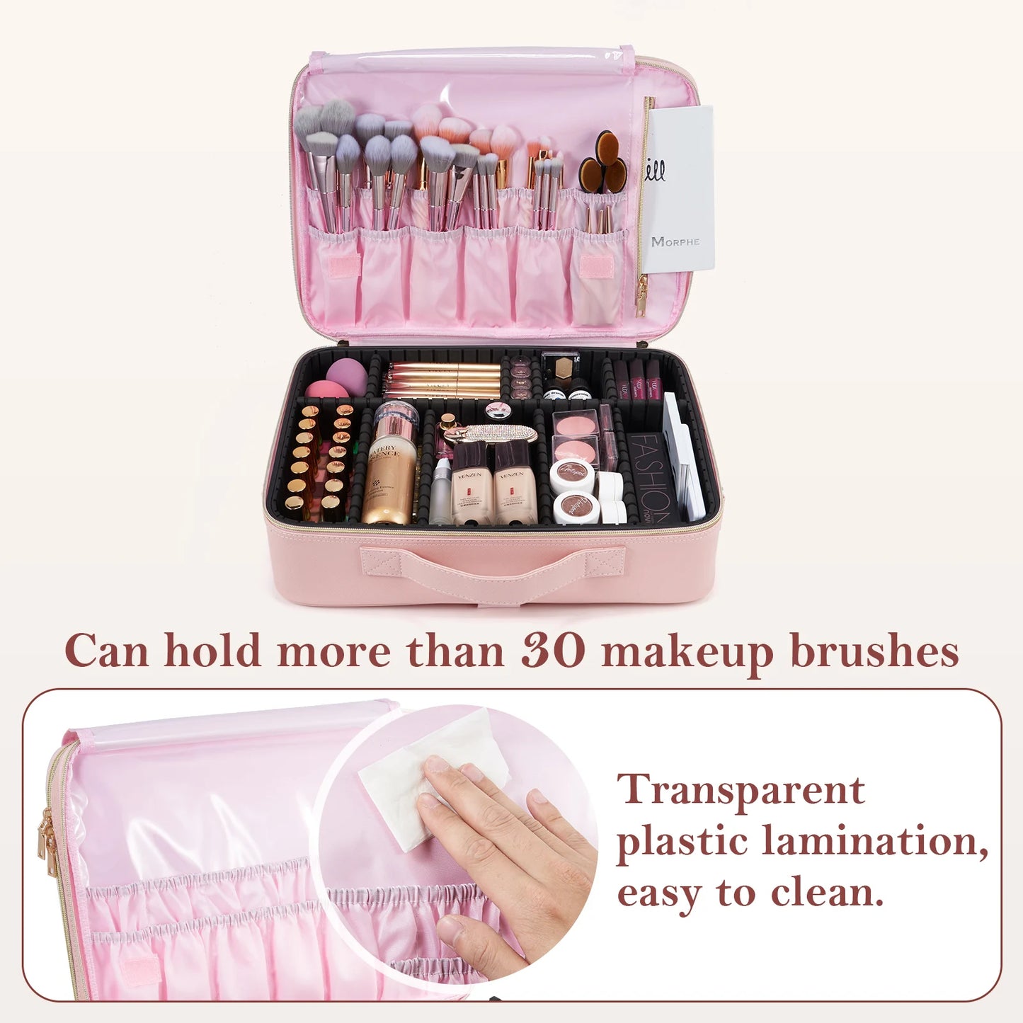 Professional Makeup Bag Extra Large Cosmetic Train Case
