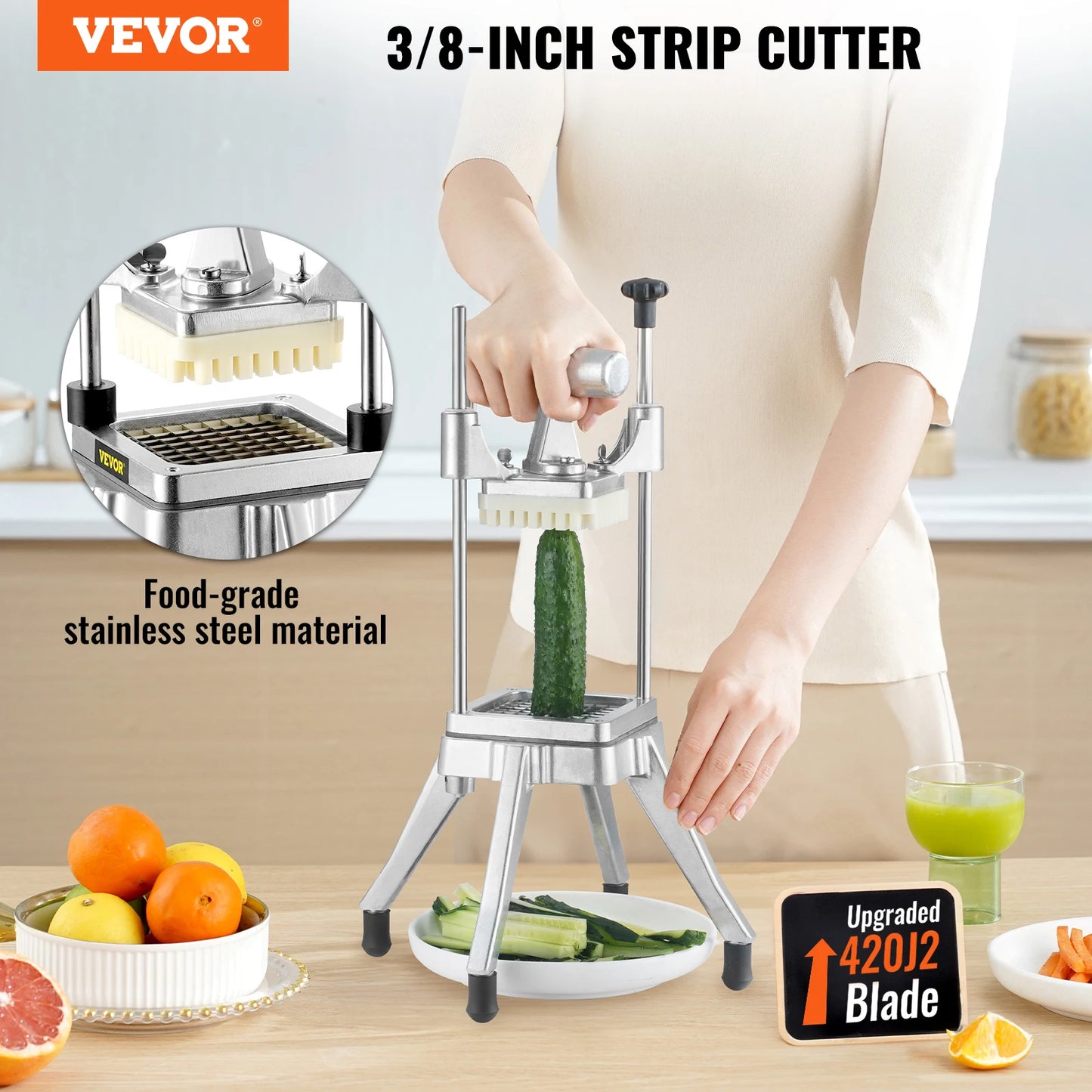 VEVOR Manual Fruit And Vegetable Dicer Cutter Stainless
