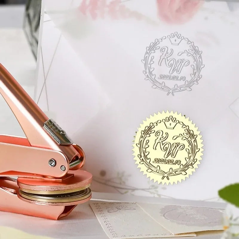Logo Customized Embossed Stamp Emblem Embossing Machine