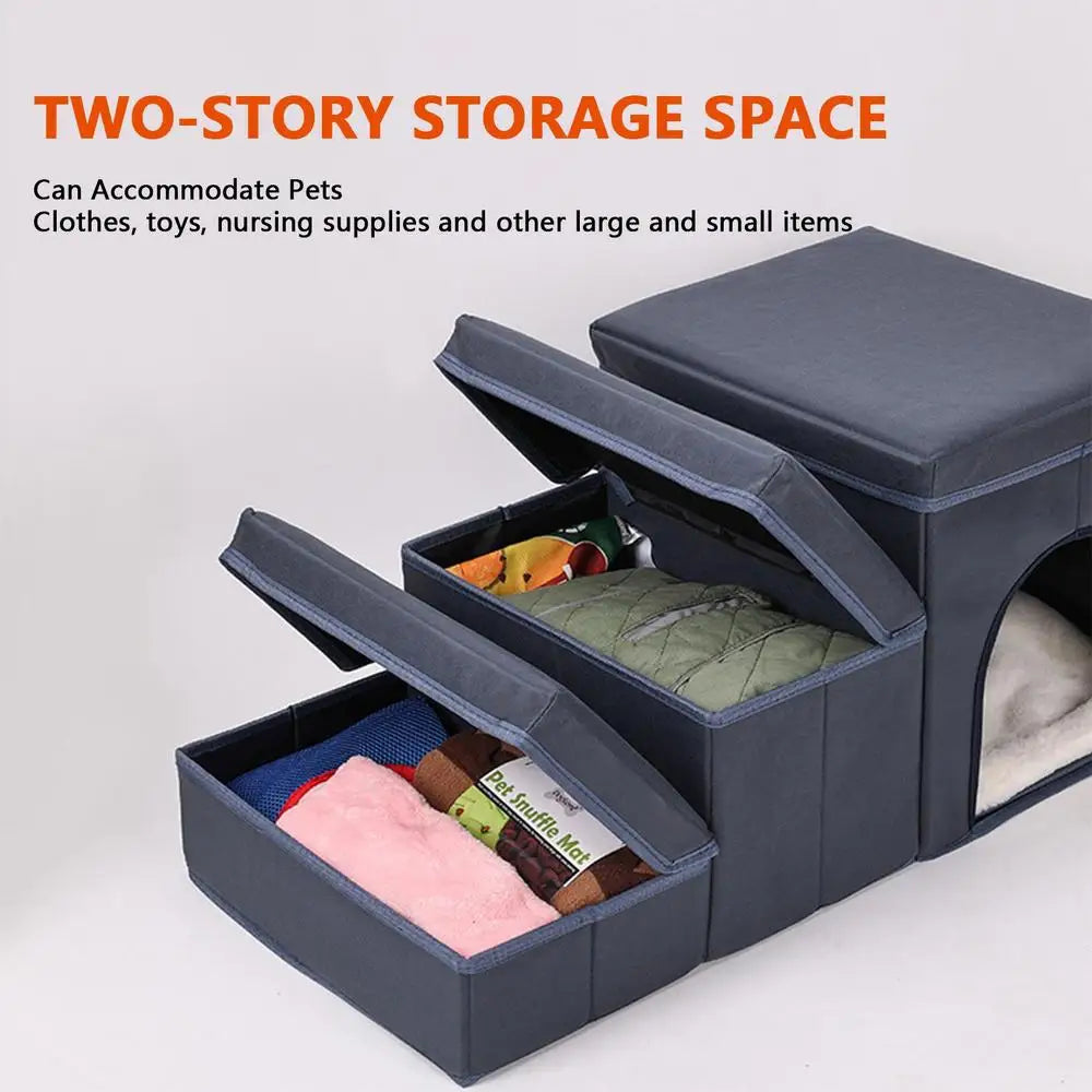 Foldable Dog Steps Dog Stair Portable Dog Steps With Storage Box