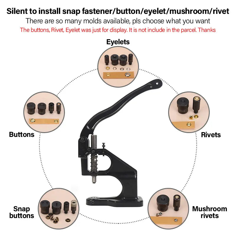 WUTA Manual Button Installation Tool Mute Punching Rivets