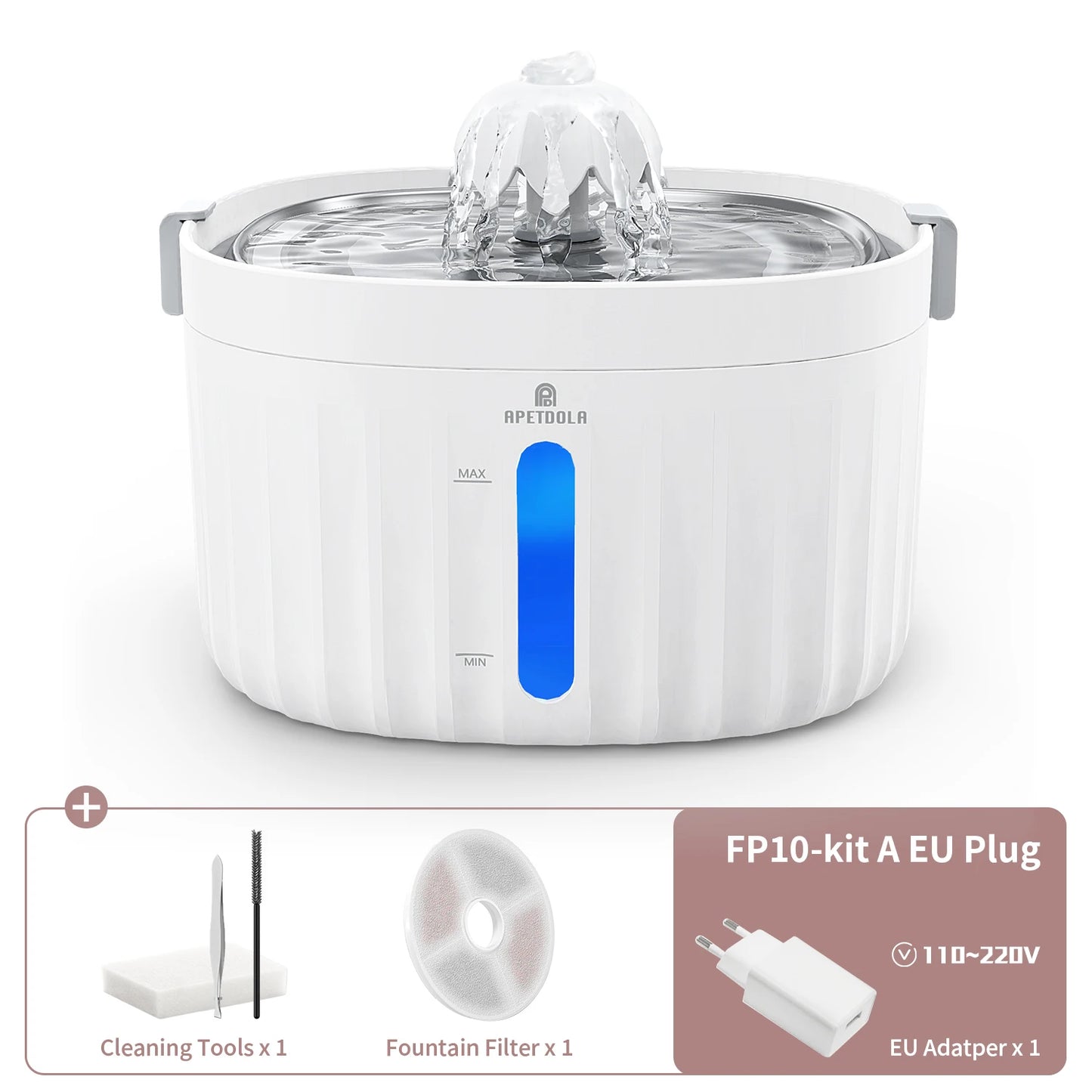APETDOLA Cat Water Fountain Automatic Pet Water Dispenser