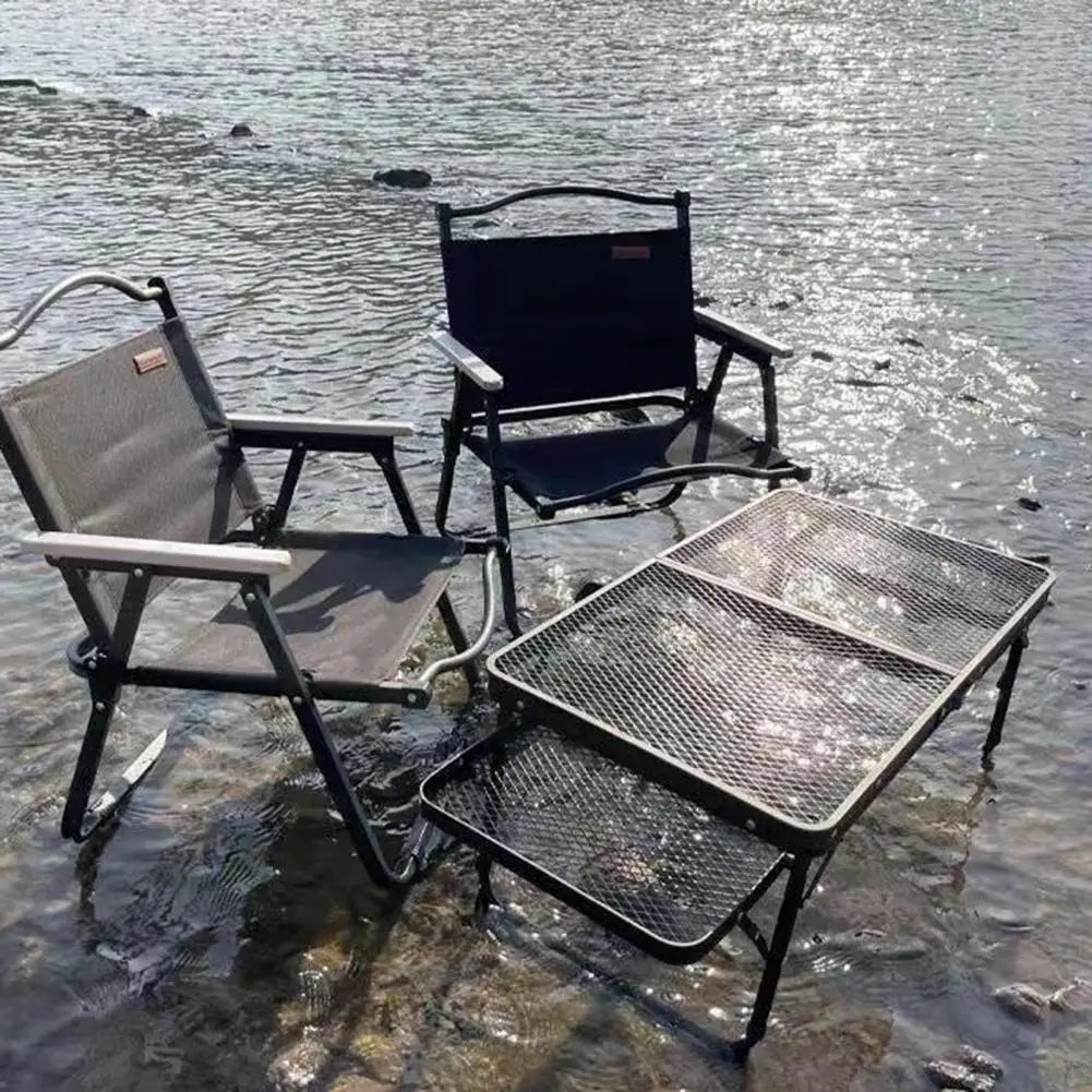 Lightweight Mesh Bi-fold Table for Outdoor Gatherings