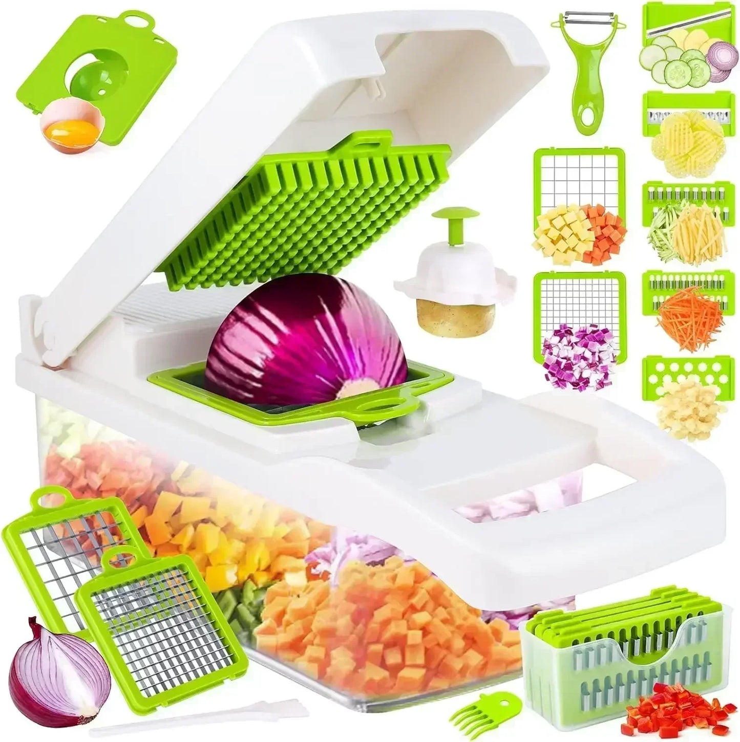 Multifunctional Vegetable Cutter and Manual Food Chopper