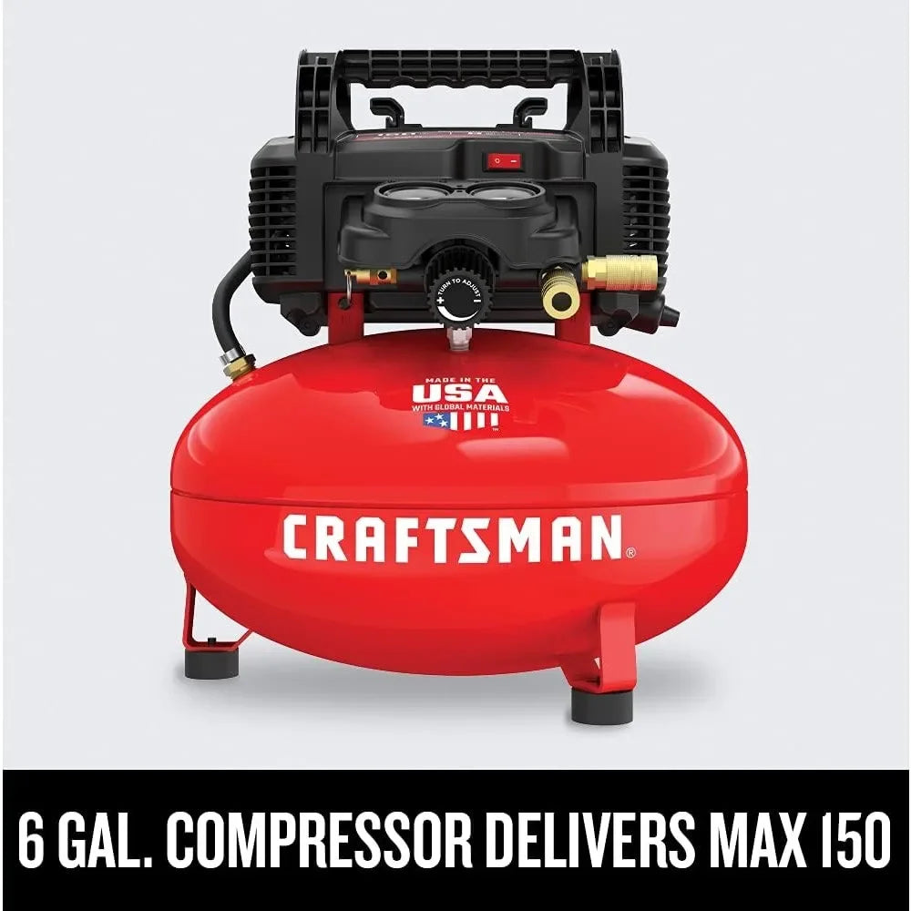 CRAFTSMAN Compressor Combo Kit, 6 Gallon Pancake 3 Tool