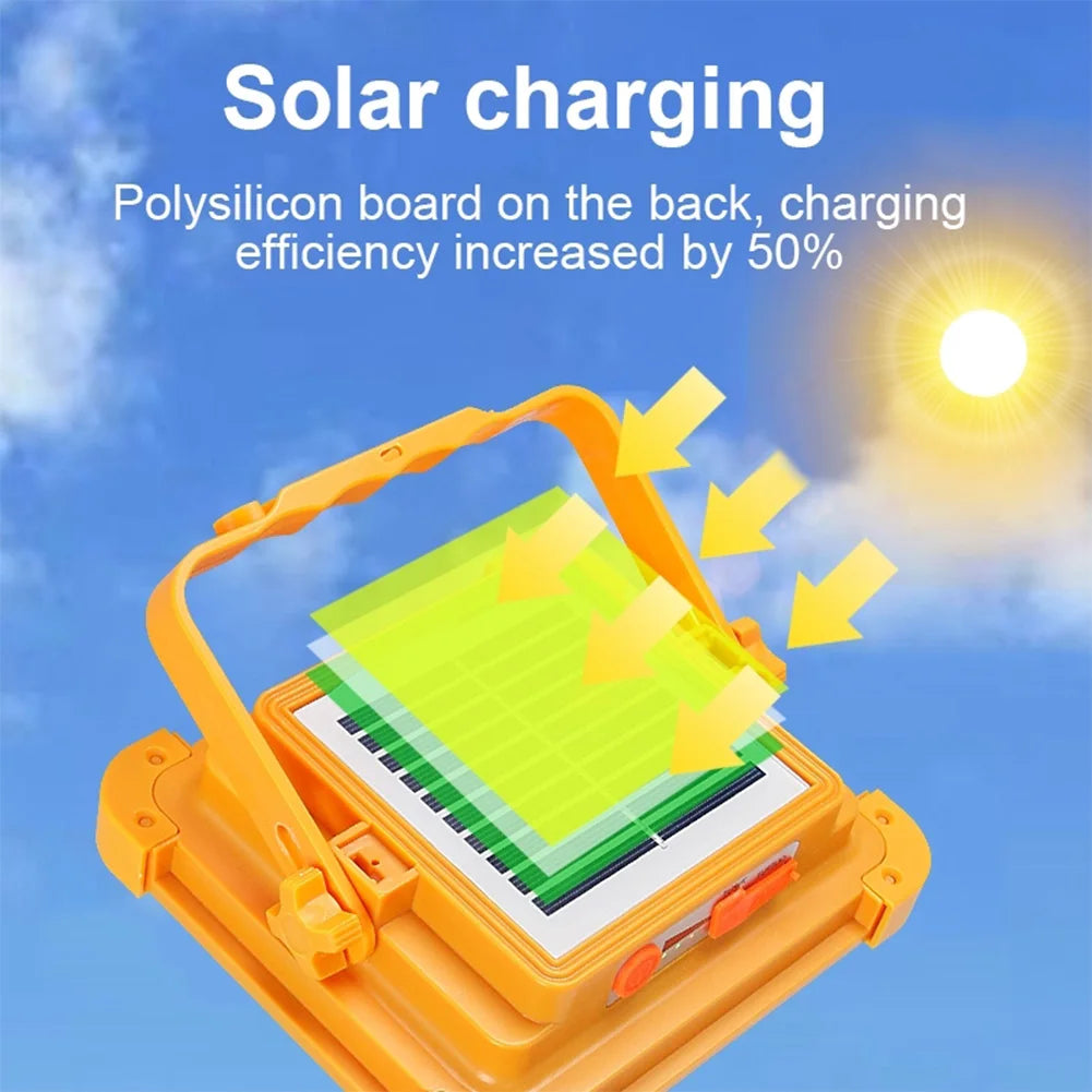 400W LED Solar Floodlight Waterproof Solar Light USB Rechargeable