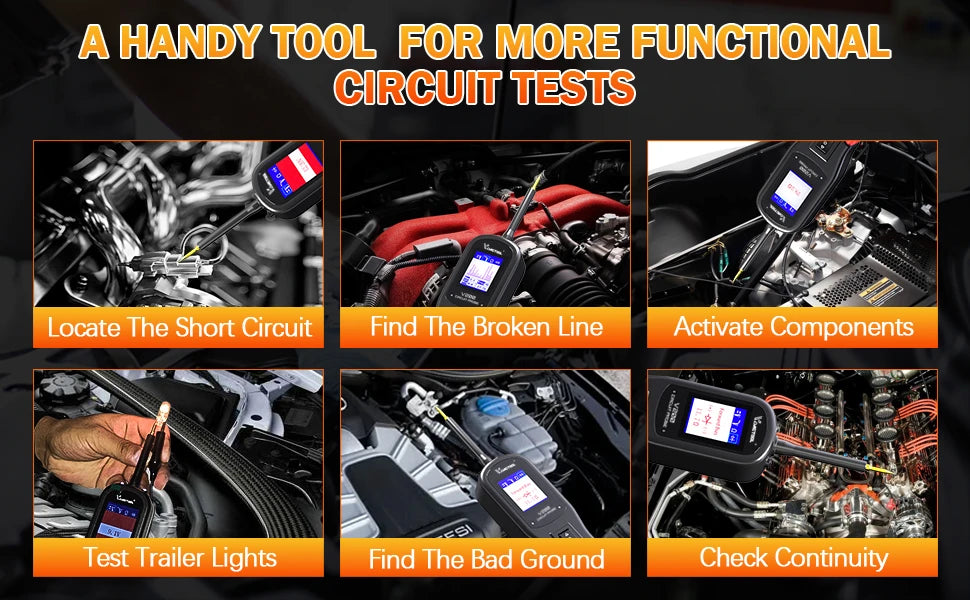 VDIAGTOOL V200 Car Electric Circuit Tester 6V-30V Kit