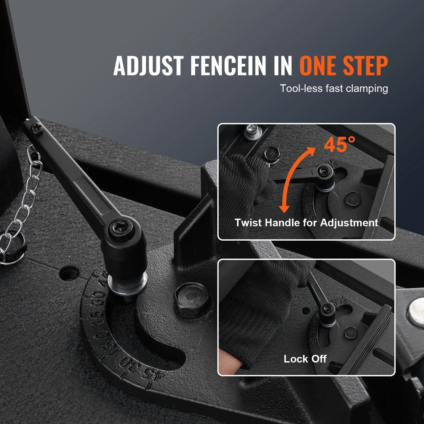 SucceBuy 2800W Chop Saw With Adjustable Fence For Metal Cutting