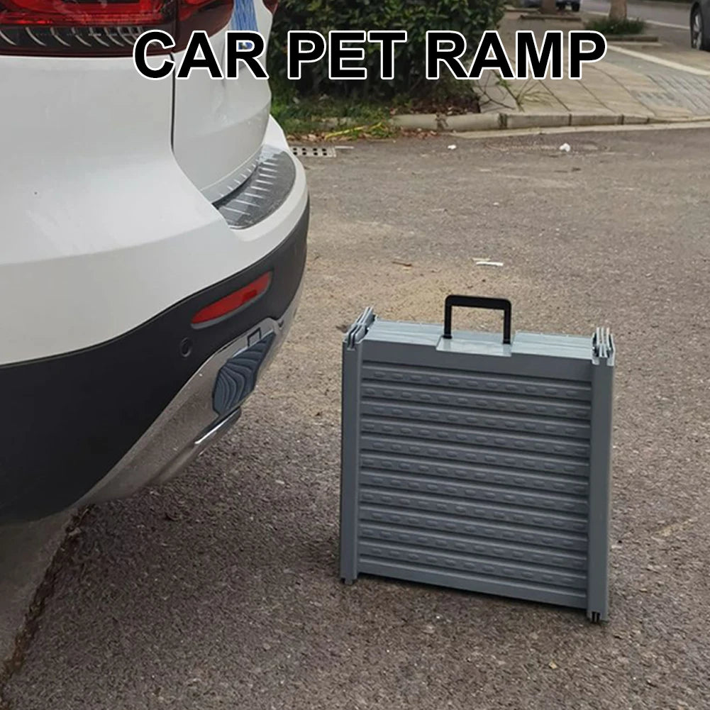 Car Dog Ladder Folding Pet Ramp Non-Slip Rug Surface