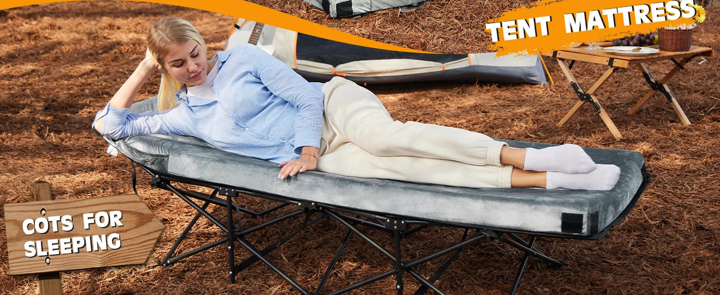 WESTTUNE Memory Foam Camping Sleeping Pad Portable Roll Up Bed