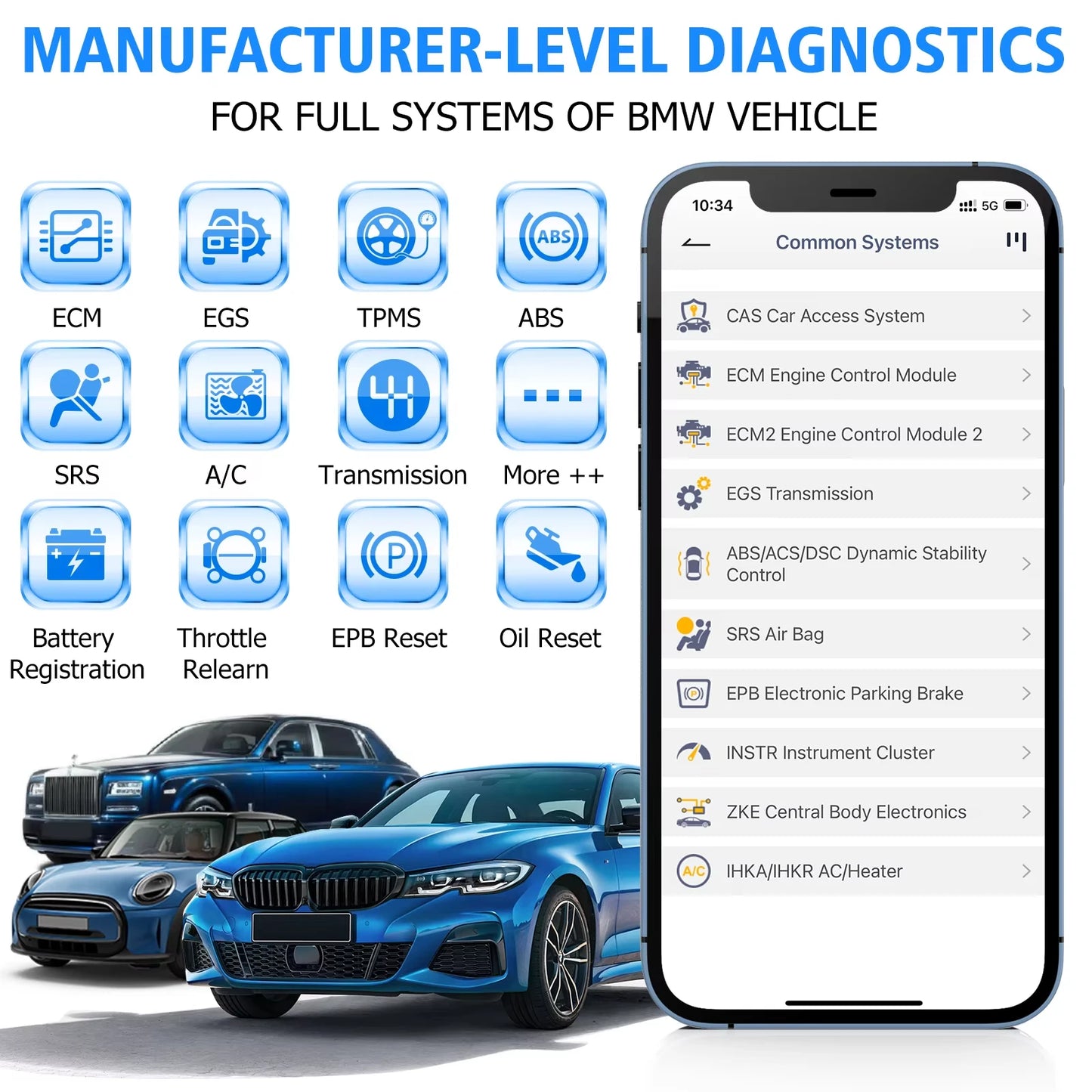ANCEL BD300 Professional Bluetooth OBD2 Scanner Tool for BMW