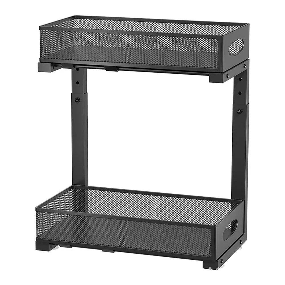 HiMISSH 2 Tier Pull Out Under Sink Organizer Sliding Drawer