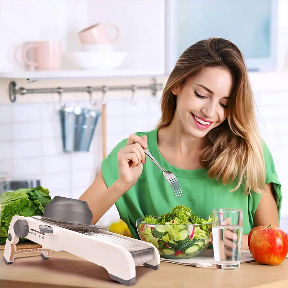 LMETJMA Ultra Sharp Mandoline Slicer Adjustable Thickness