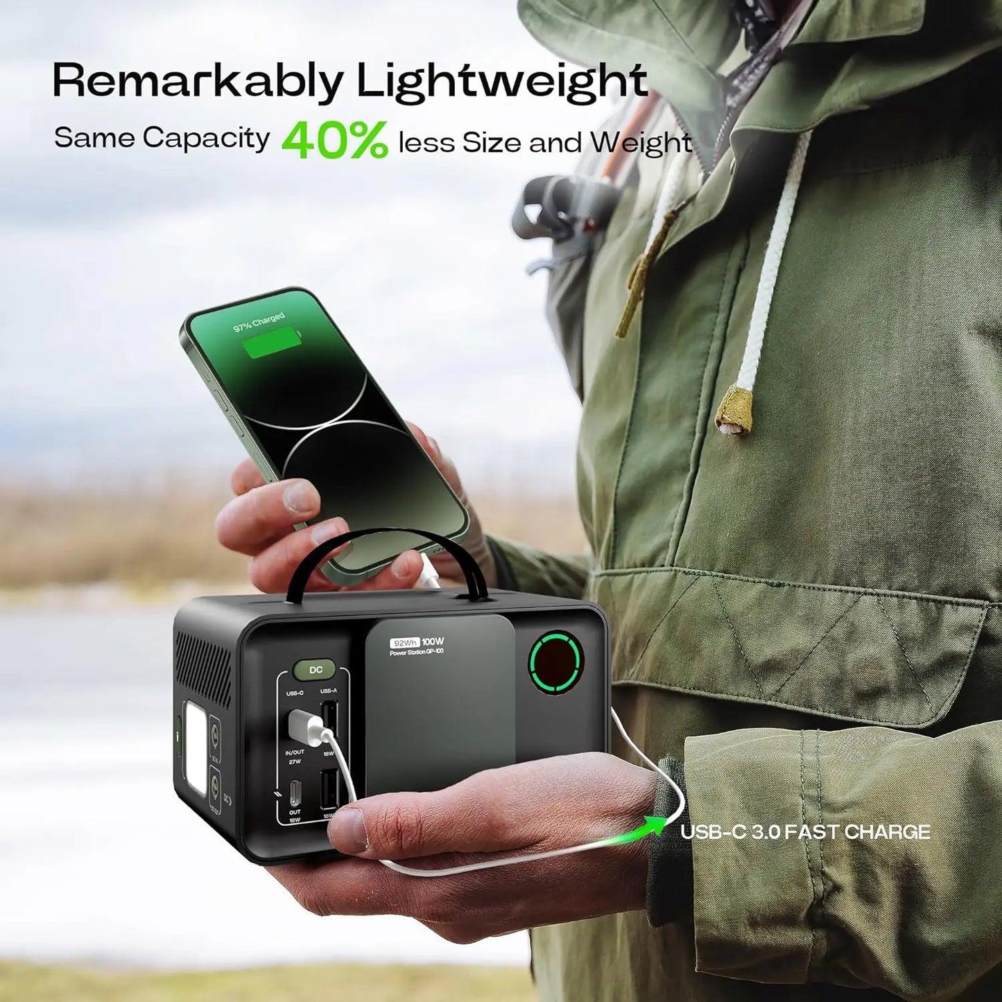 Portable Power Station Camping Solar Generator Lithium Battery