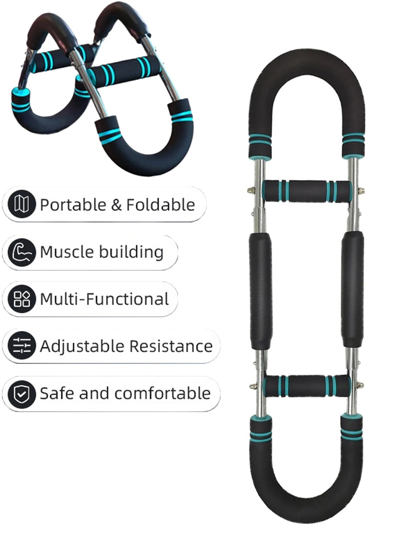 Arm Trainer Adjustable Chest Expander for Upper Body Fitness