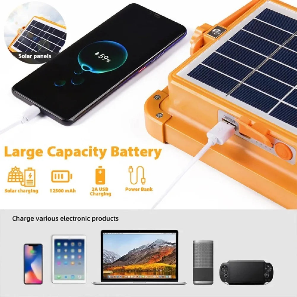 400W LED Solar Floodlight Waterproof Solar Light USB Rechargeable