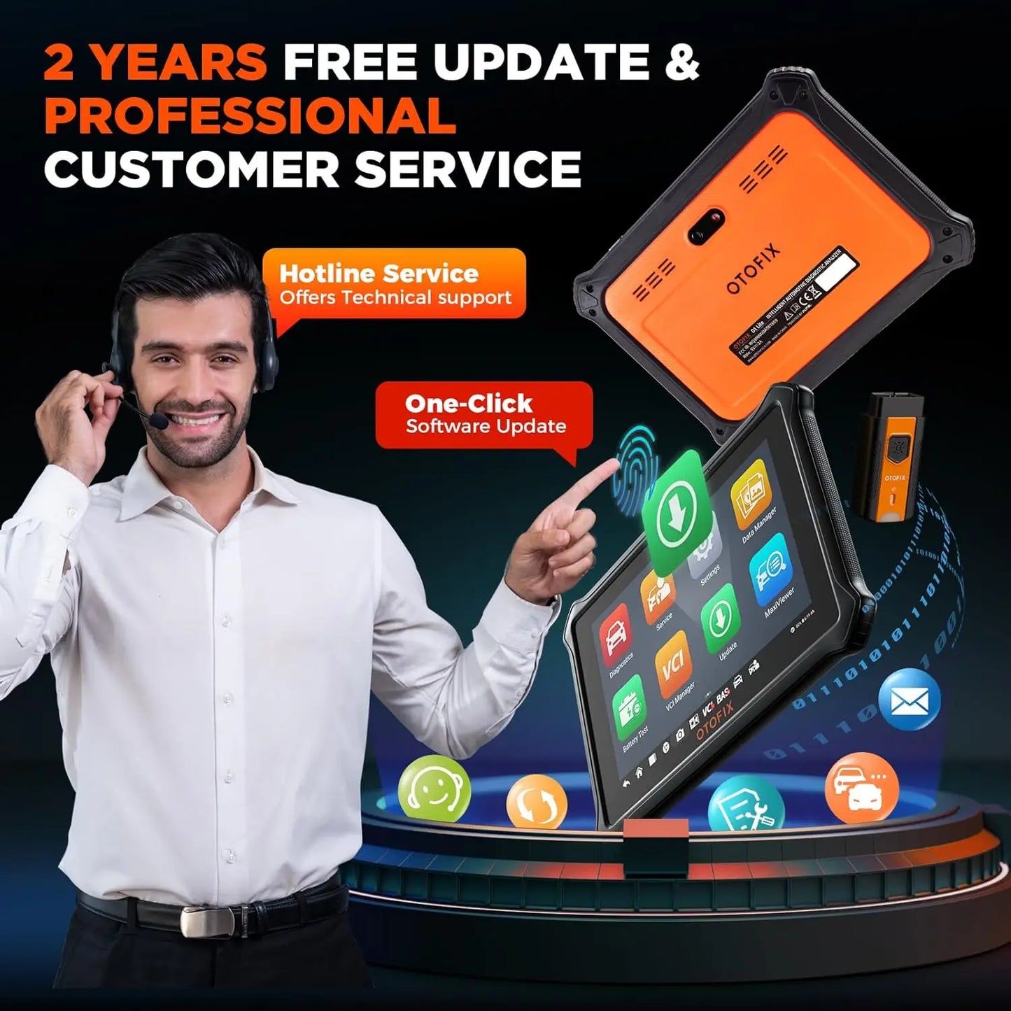 OTOFIX D1 LITE OBD2 Scanner Car Diagnostic Tool Bluetooth