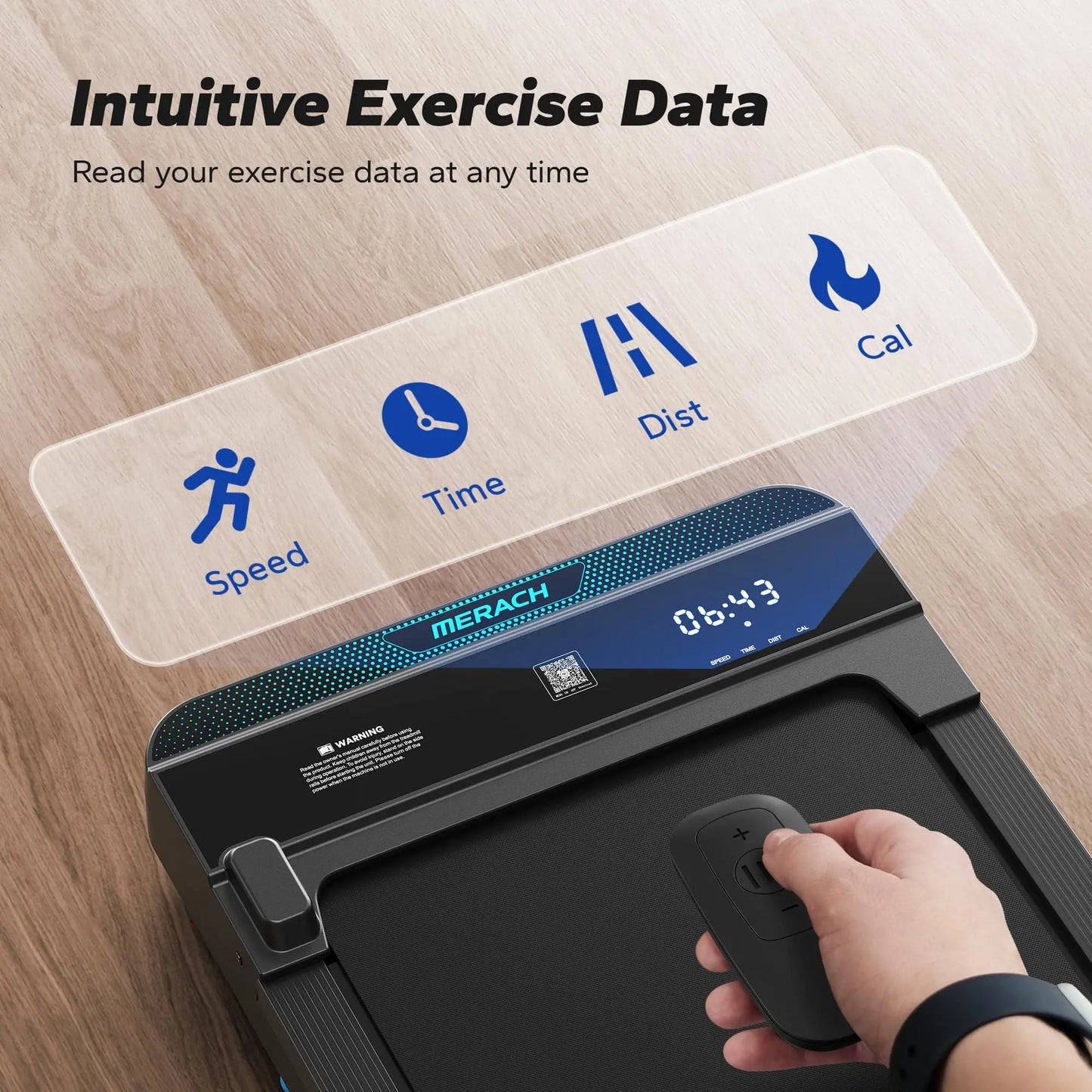 MERACH Walking Pad Small Treadmill for Home Office 2in1