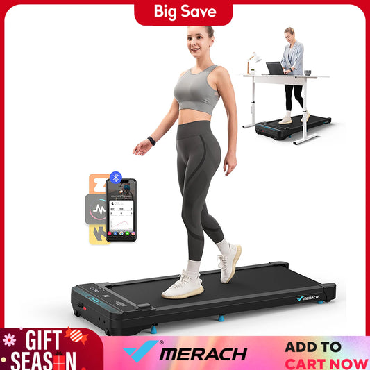 MERACH Walking Pad Small Treadmill for Home Office 2in1