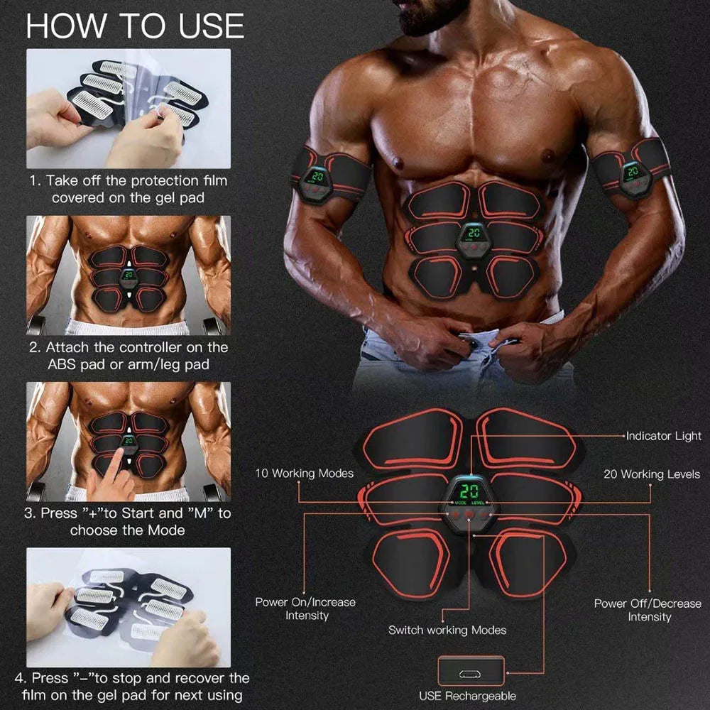 Exercise Machine Slimming Belts EMS Electrostimulator Trainer