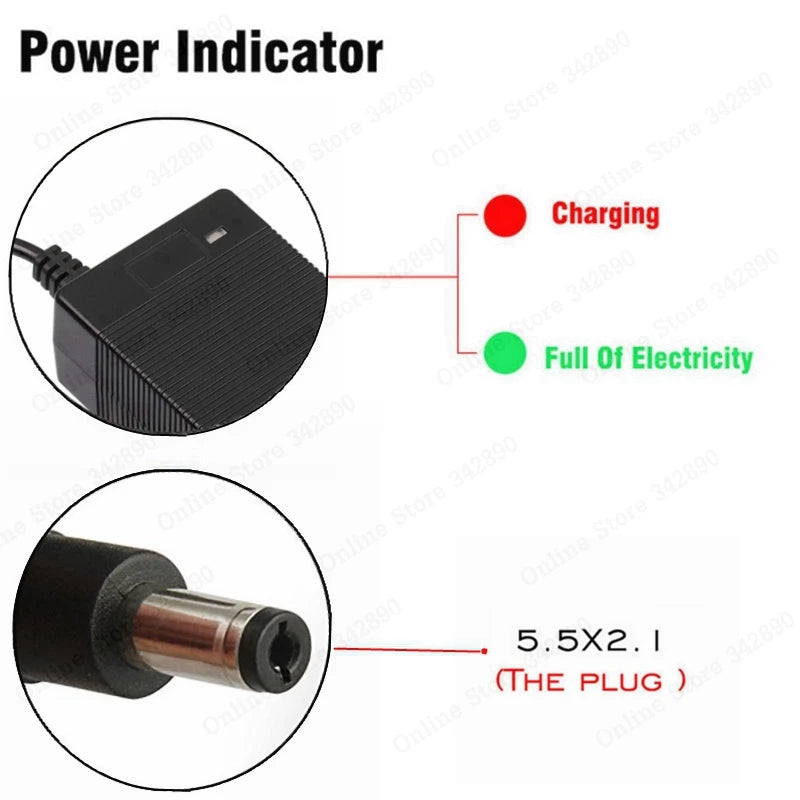 36V 2A Battery Charger Output 42V 2A For 10 Series Battery