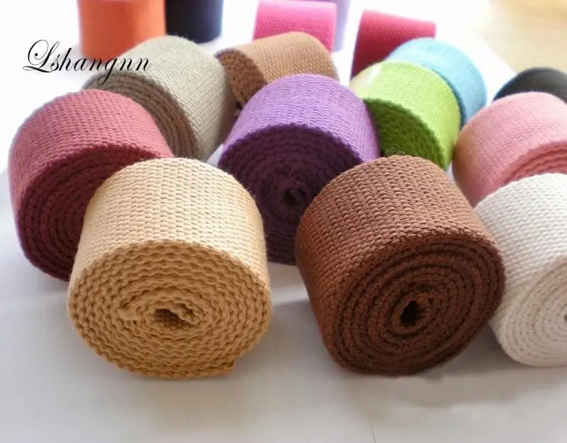 New 50mm 5 Meters Canvas Ribbon Belt Bag Webbing 20 Colors