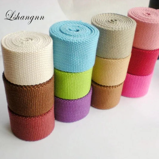New 50mm 5 Meters Canvas Ribbon Belt Bag Webbing 20 Colors