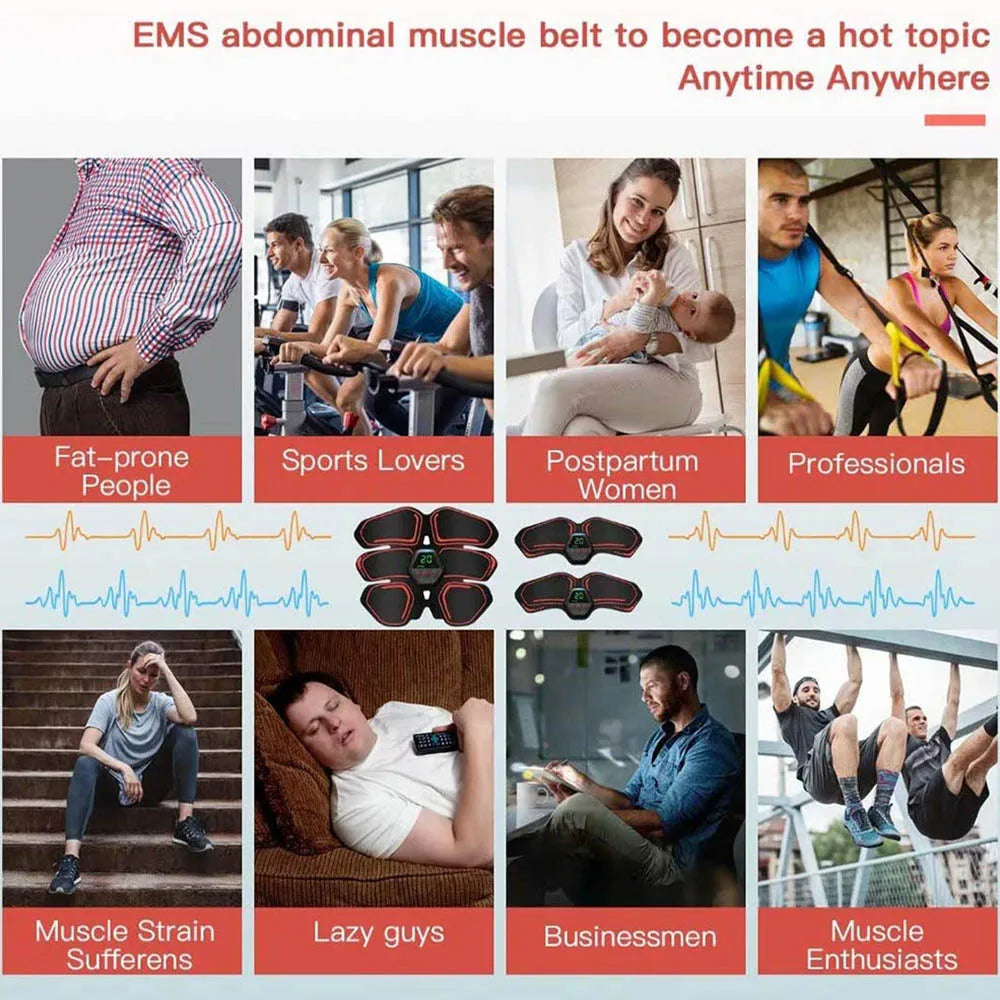 Exercise Machine Slimming Belts EMS Electrostimulator Trainer