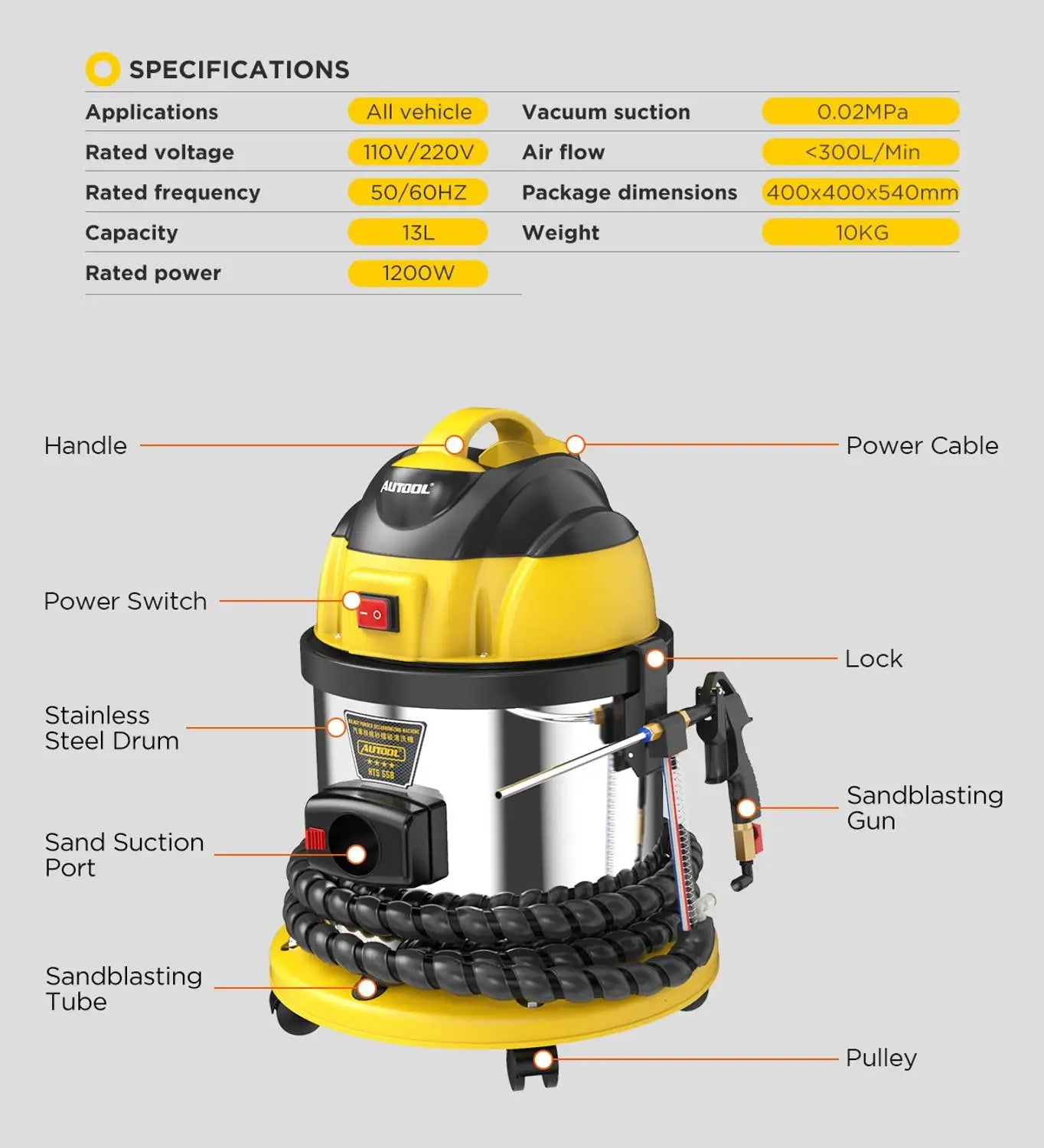 AUTOOL HTS558 Car Engine Carbon Deposition Cleaner Machine