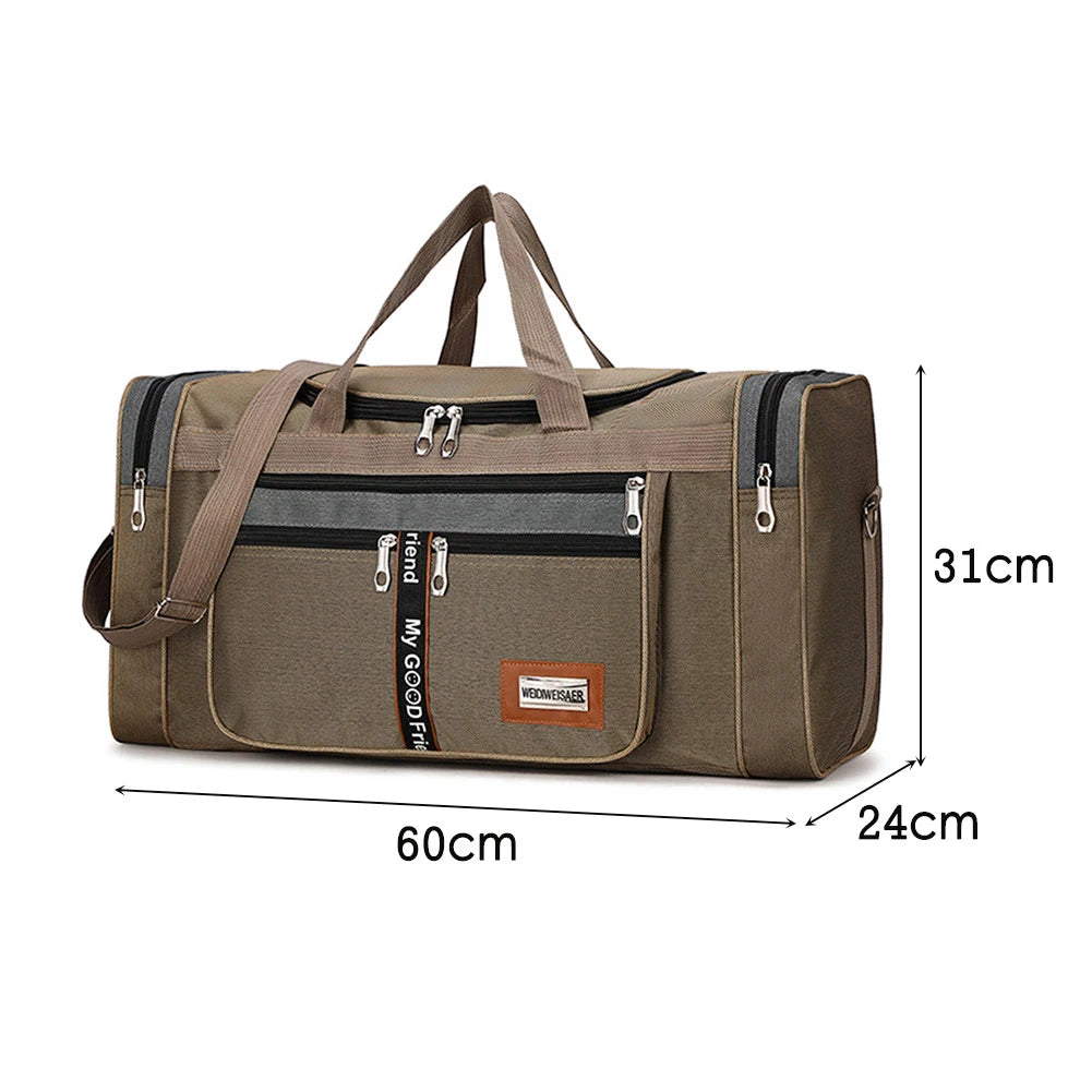 Nylon Travel Duffel Bag Large Capacity Handbag Portable Outdoor Gym Luggage Bag