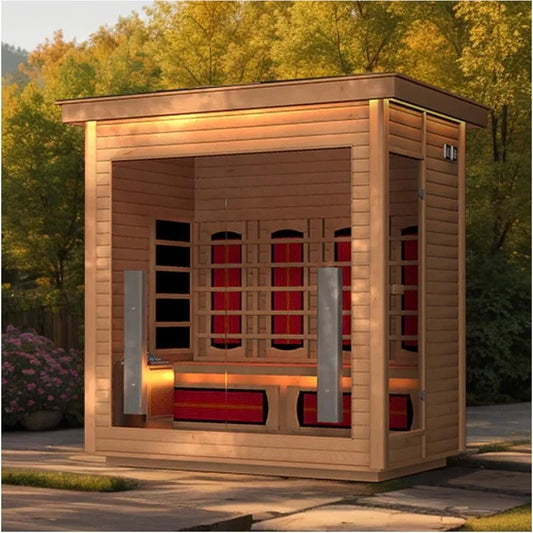 Feature Hybrid Far Infrared Traditional Wood Sauna Indoor Outdoor WiFi