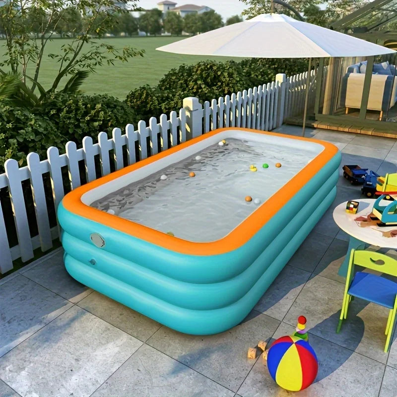 Easy-Setup Inflatable Swimming Pool for Family Fun