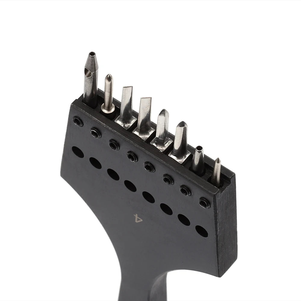 WUTA 3G Leather Punches Head Replaceable Pricking Iron Tools