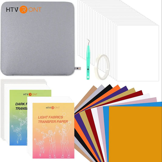 HTVRONT 52pcs Heat Press Supplies Accessories for Beginners