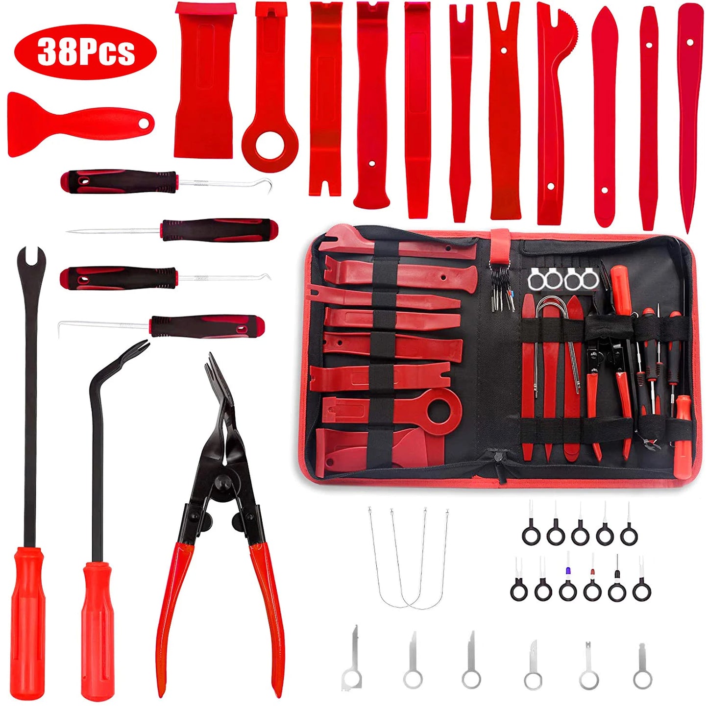 38Pcs Car Interior Disassembly Tool Plastic Panel Trim Removal Set