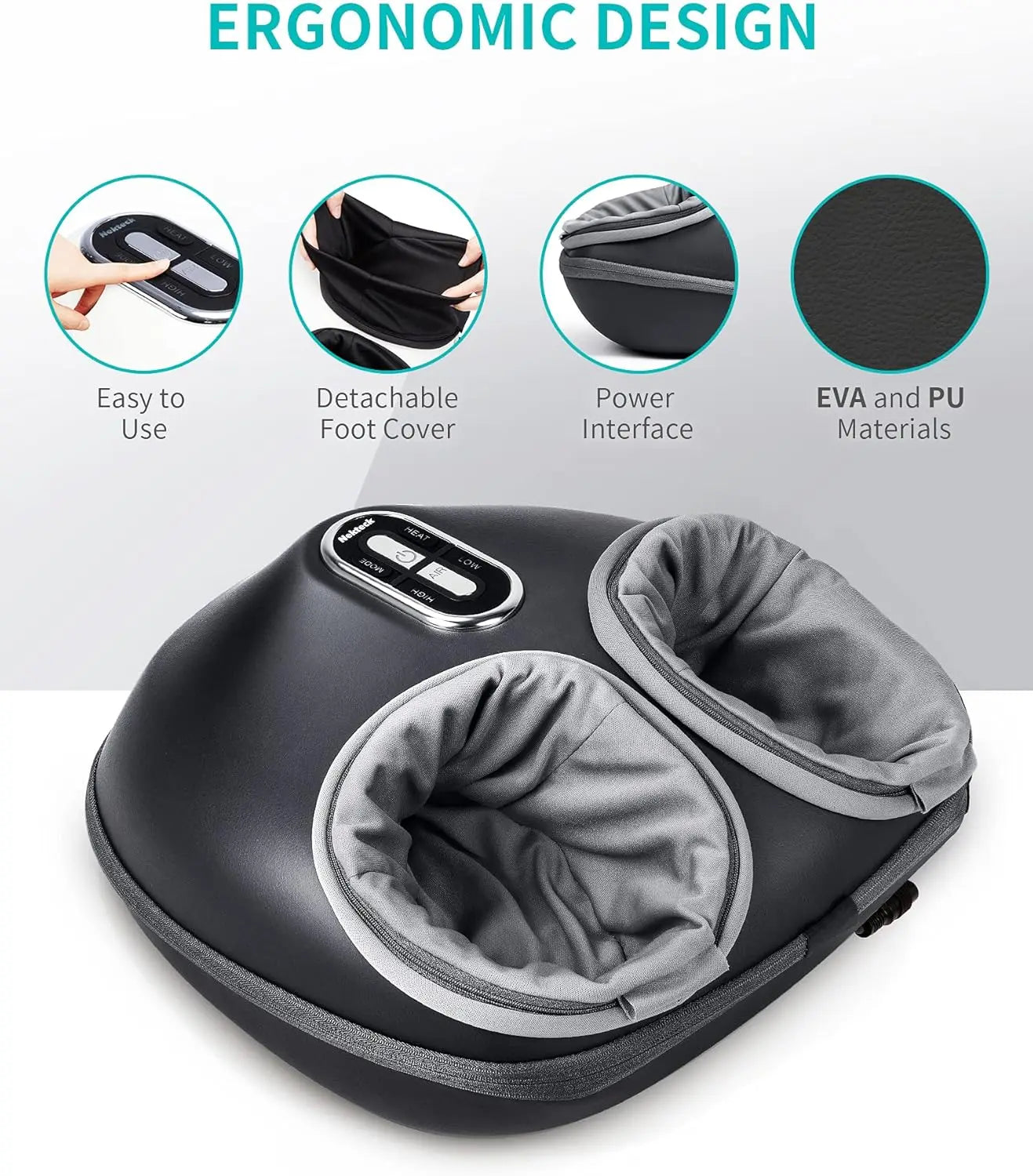 New Shiatsu Foot Massager Machine with Soothing Heat