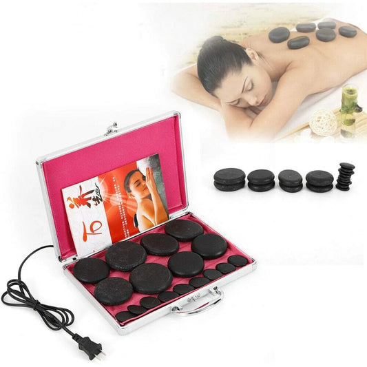 Portable Hot Massage Stone Volcanic Stones Kit Rock SPA