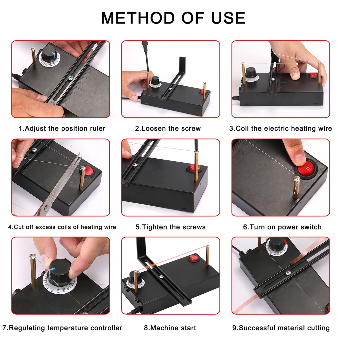 Manual Cut Tool Home Use Hot Ribbon Cutter Machine US Plug