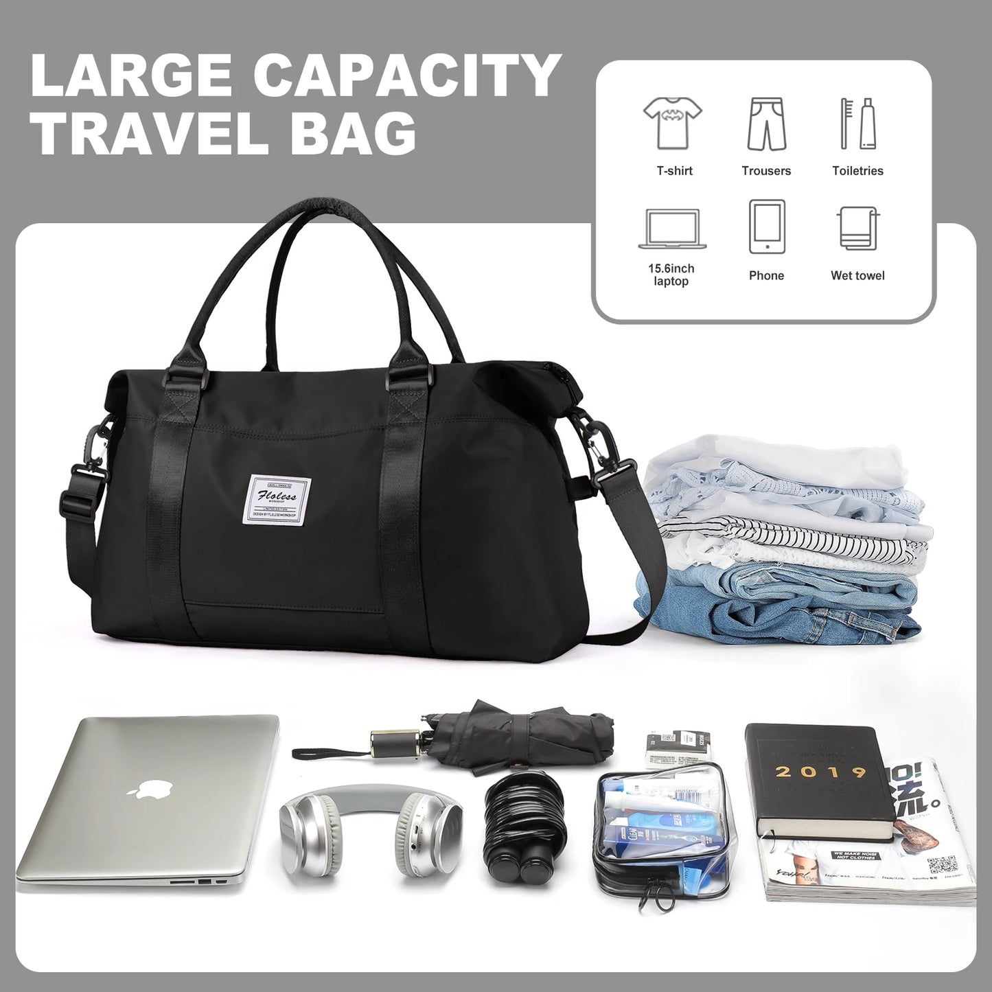 Travel Duffel Bag Weekender Bags for Women Men Carry On