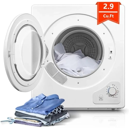 2.9 Cu.Ft Compact Dryer Portable Laundry Electric Machine White